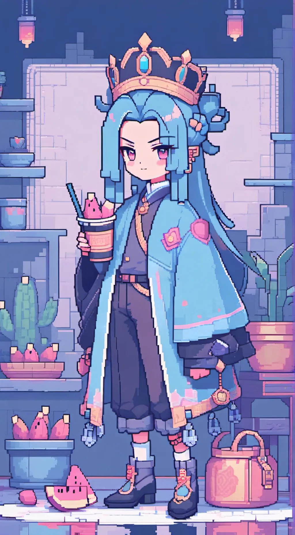 ai character: Pitaya want snack background