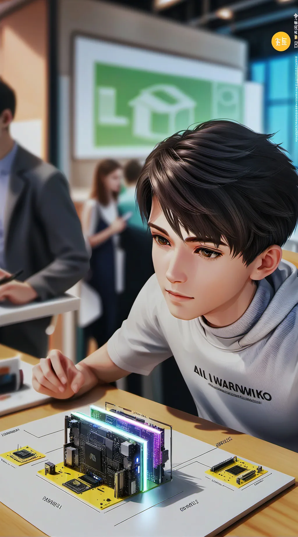 ai character: The Brainy Emporium background