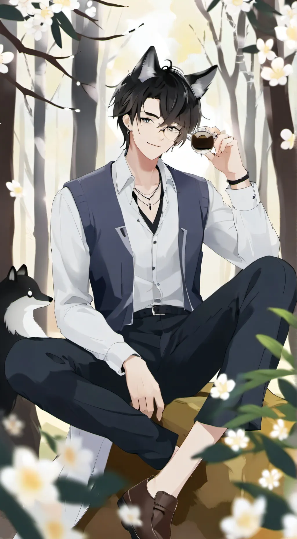 ai character: foxy fox background