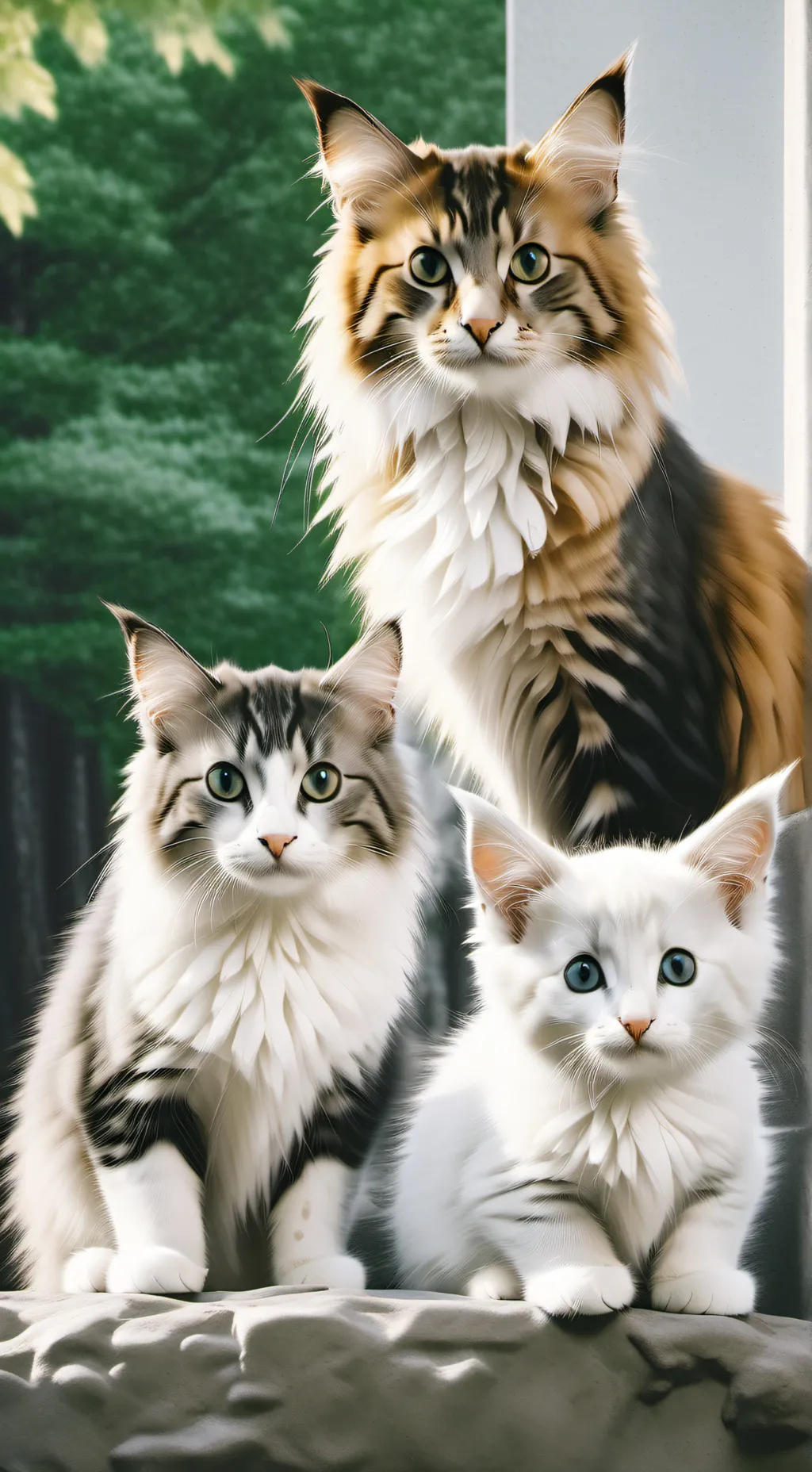 ai character: CAT family. background