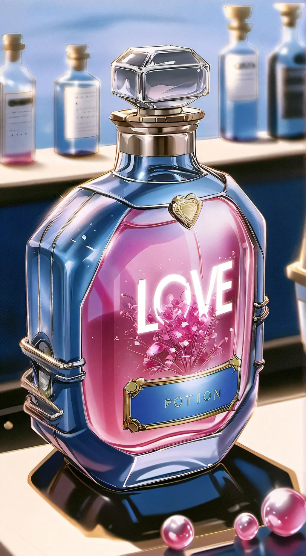 ai character: MHA Love Potion 💓 background
