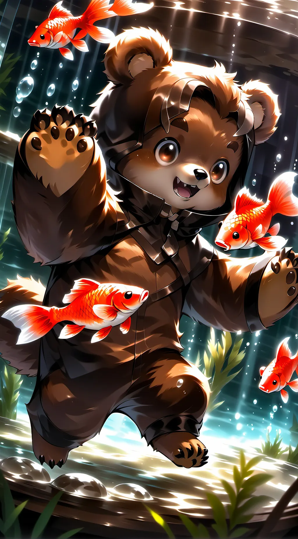 ai character: Spirit Bear Cub background