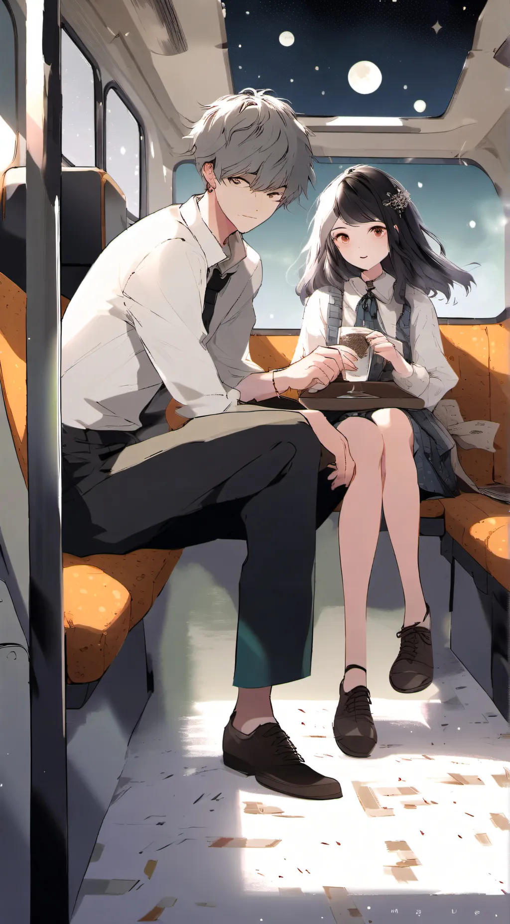 ai character: school trip ... background