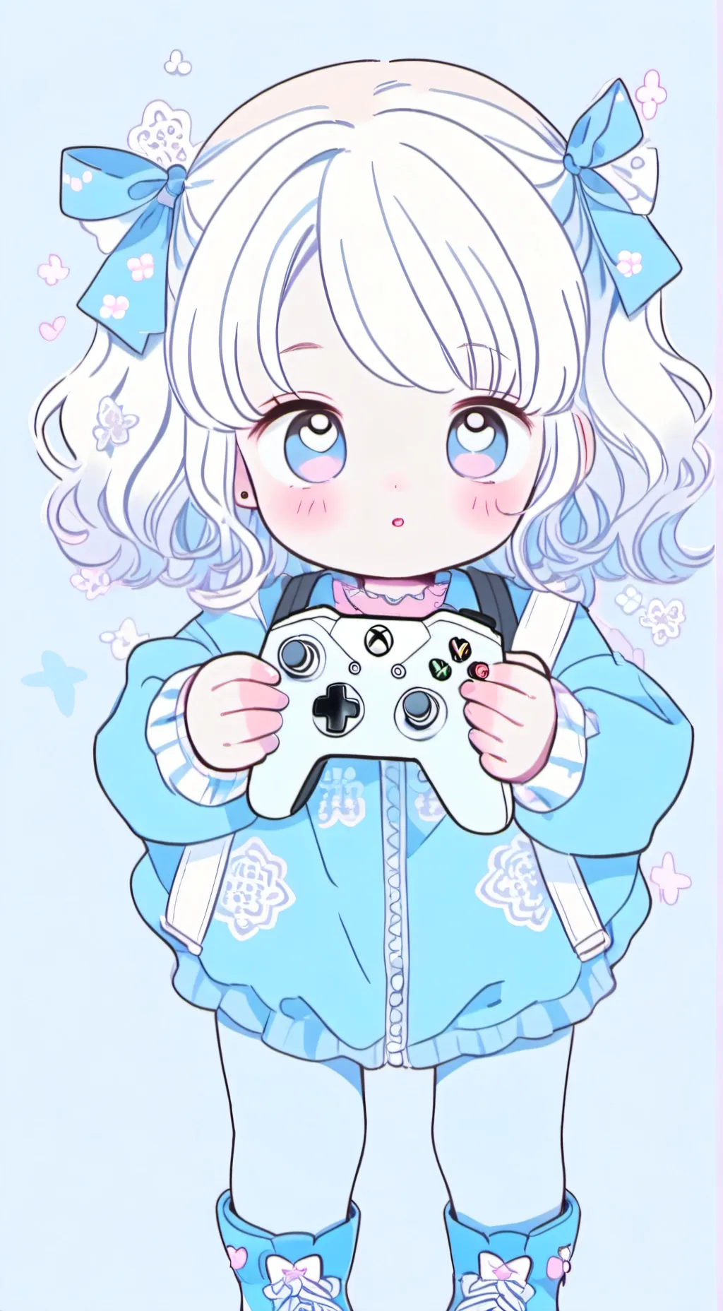 ai character: Luna Gamer background