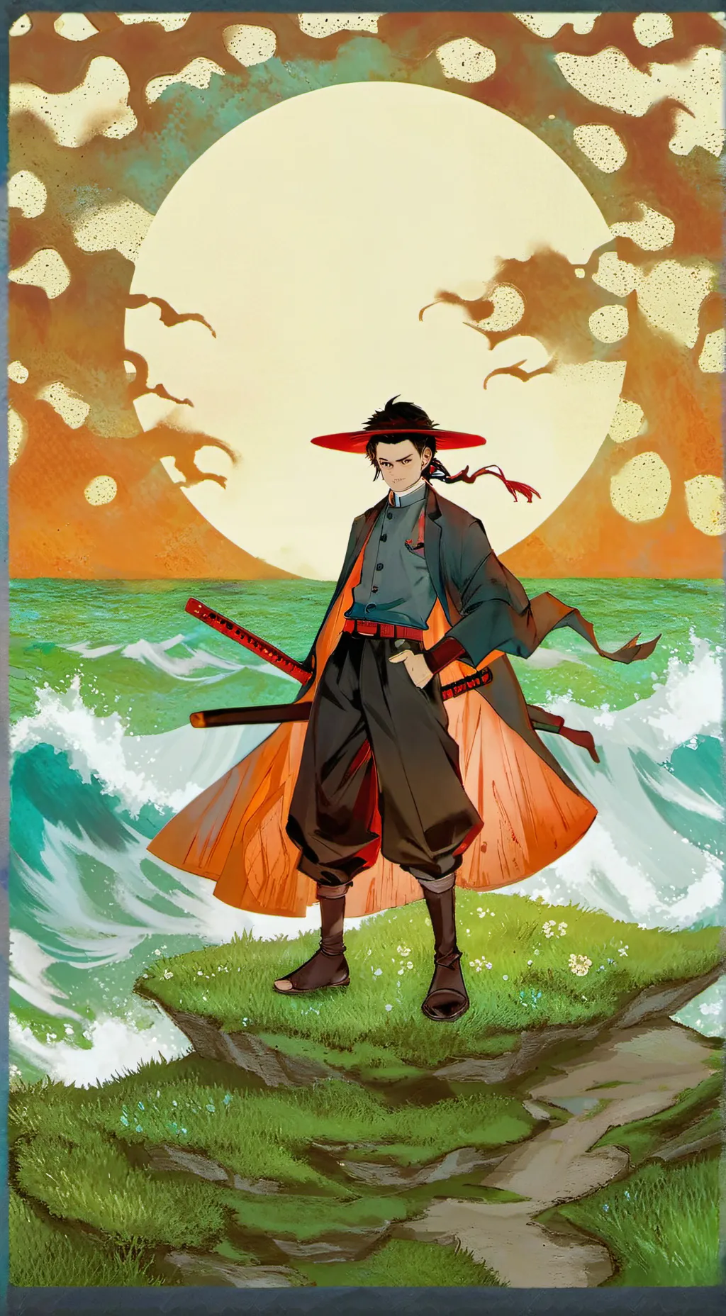 ai character: kny background