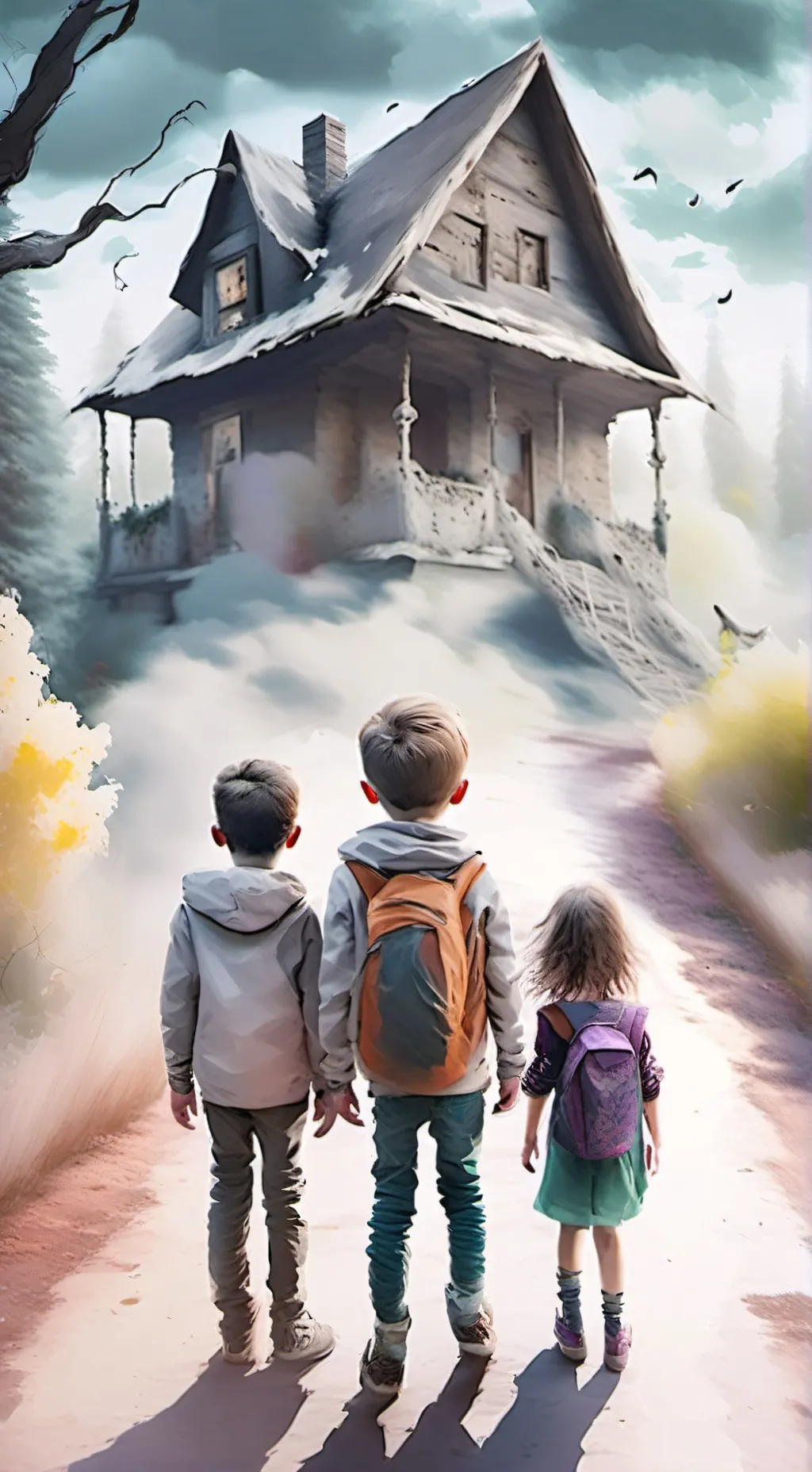 ai character: Haunted House background