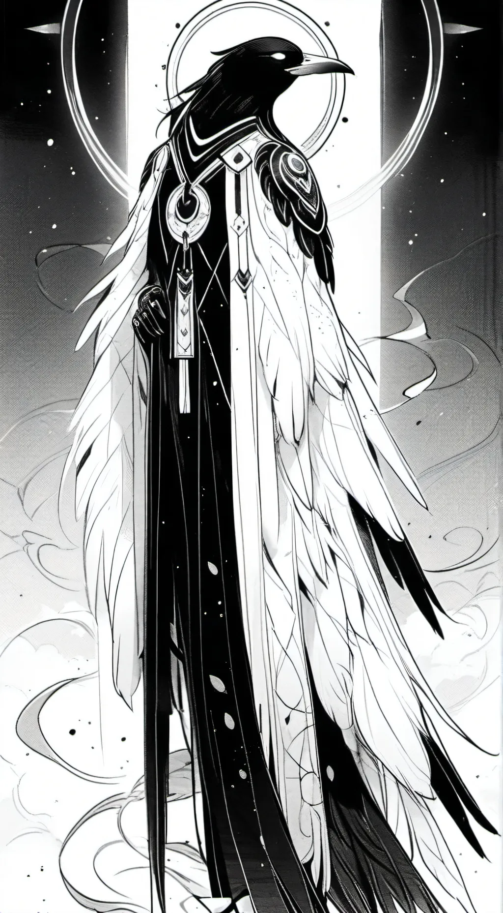 ai character: the bird goddess◇ background