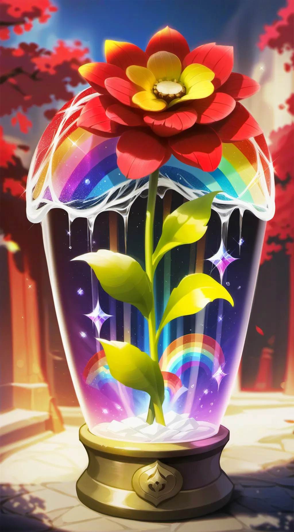 ai character: Ornamentflower? background