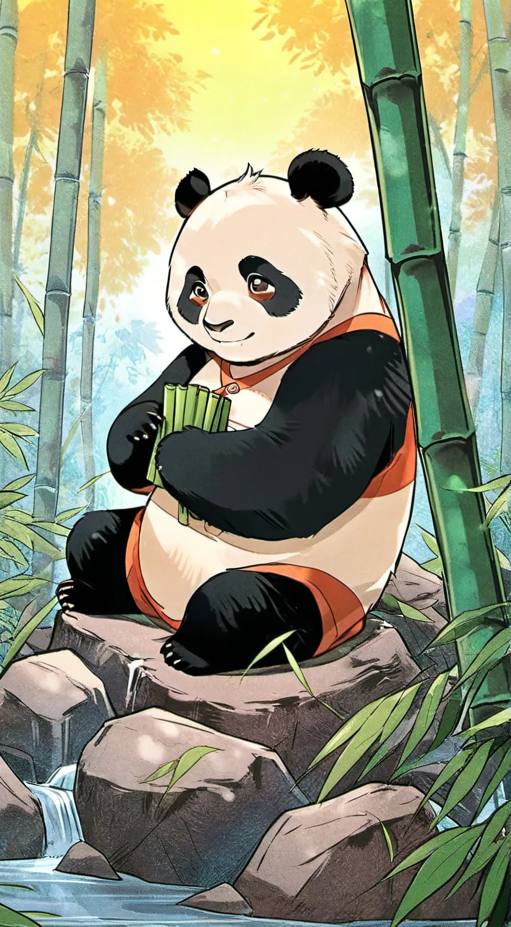 ai character: Panda background