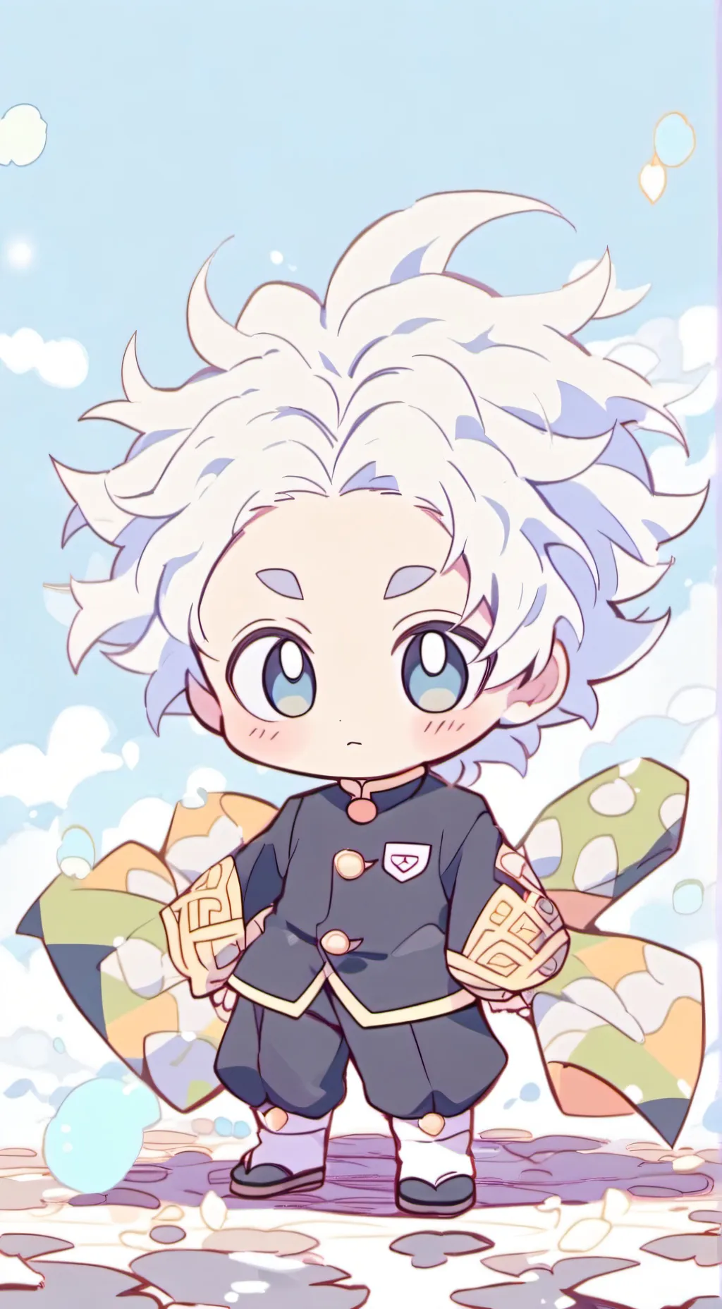 ai character: baby sky  background