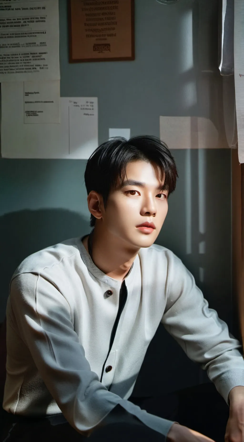 ai character: LEE WOO background