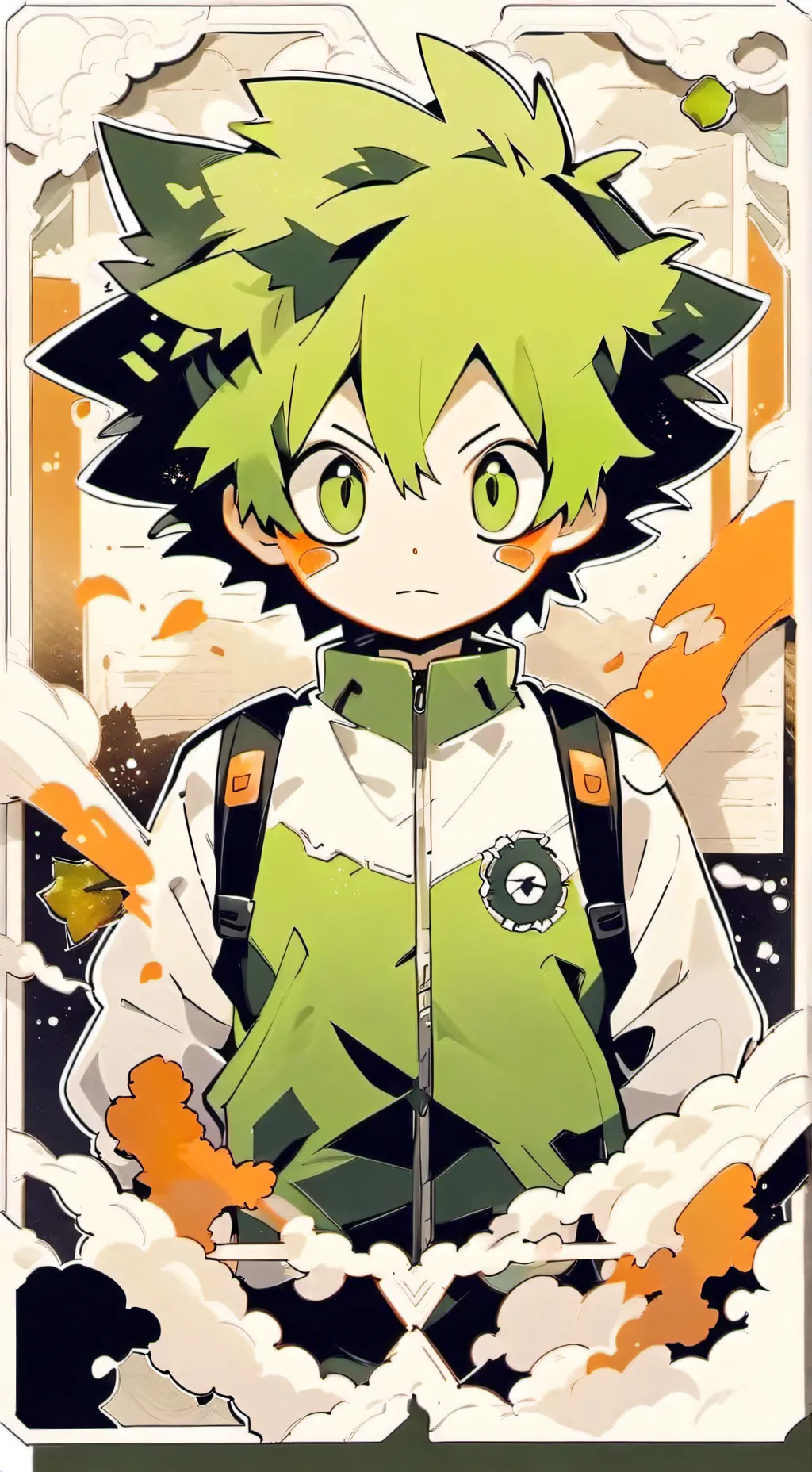 ai character: Deku and mha other background