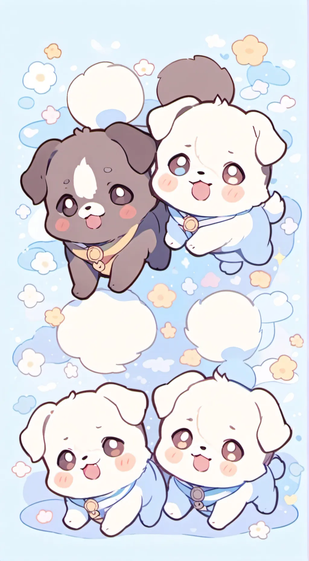 ai character: brownie and Whitey background