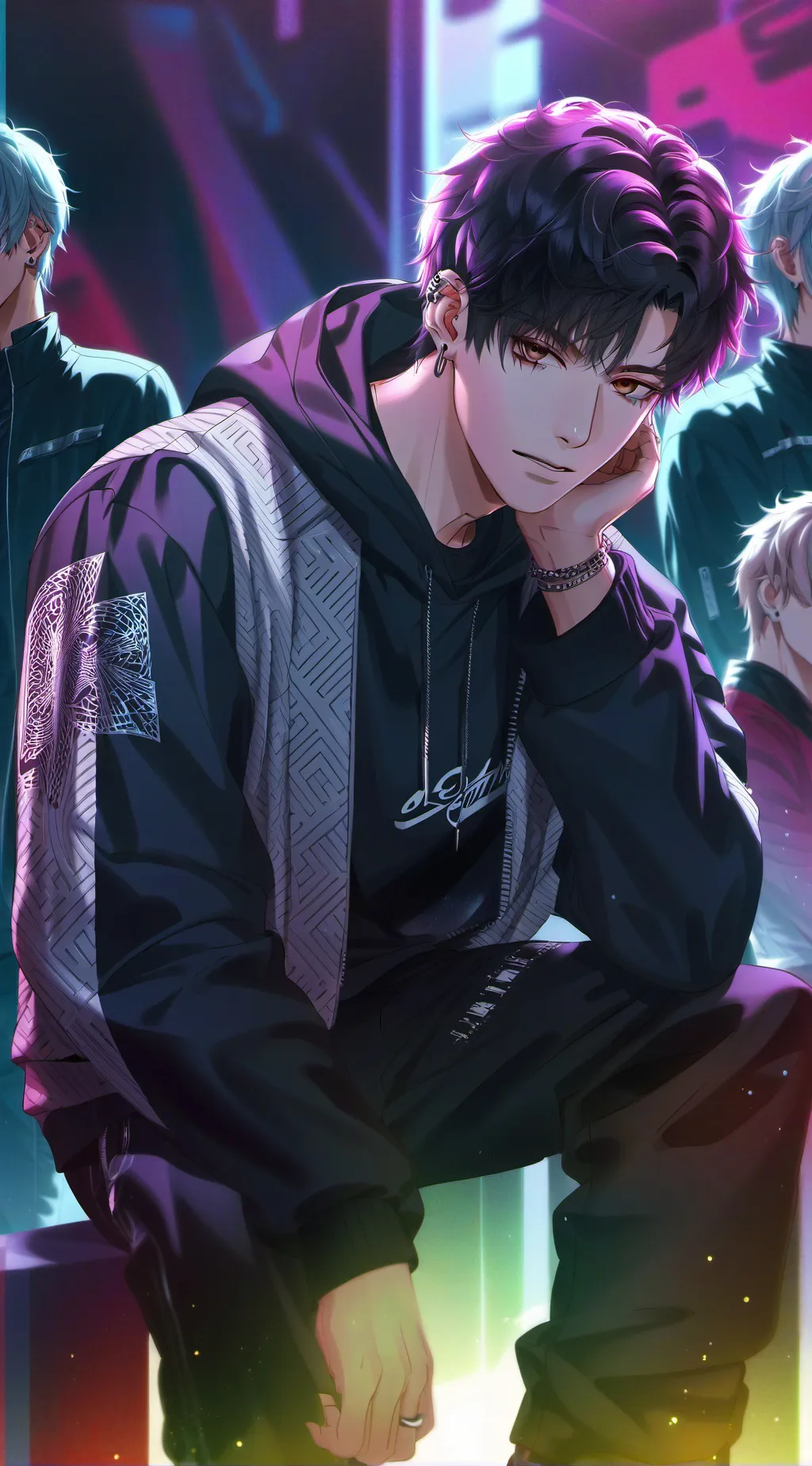 ai character: Hyunjin  background