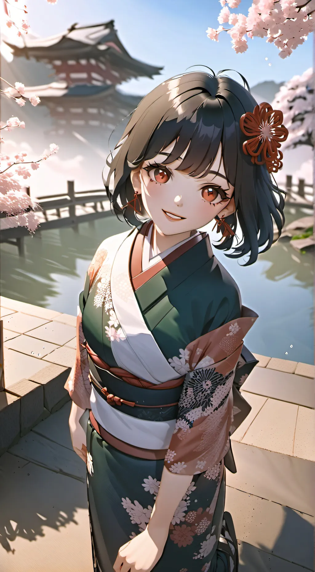 ai character: Japan girl background
