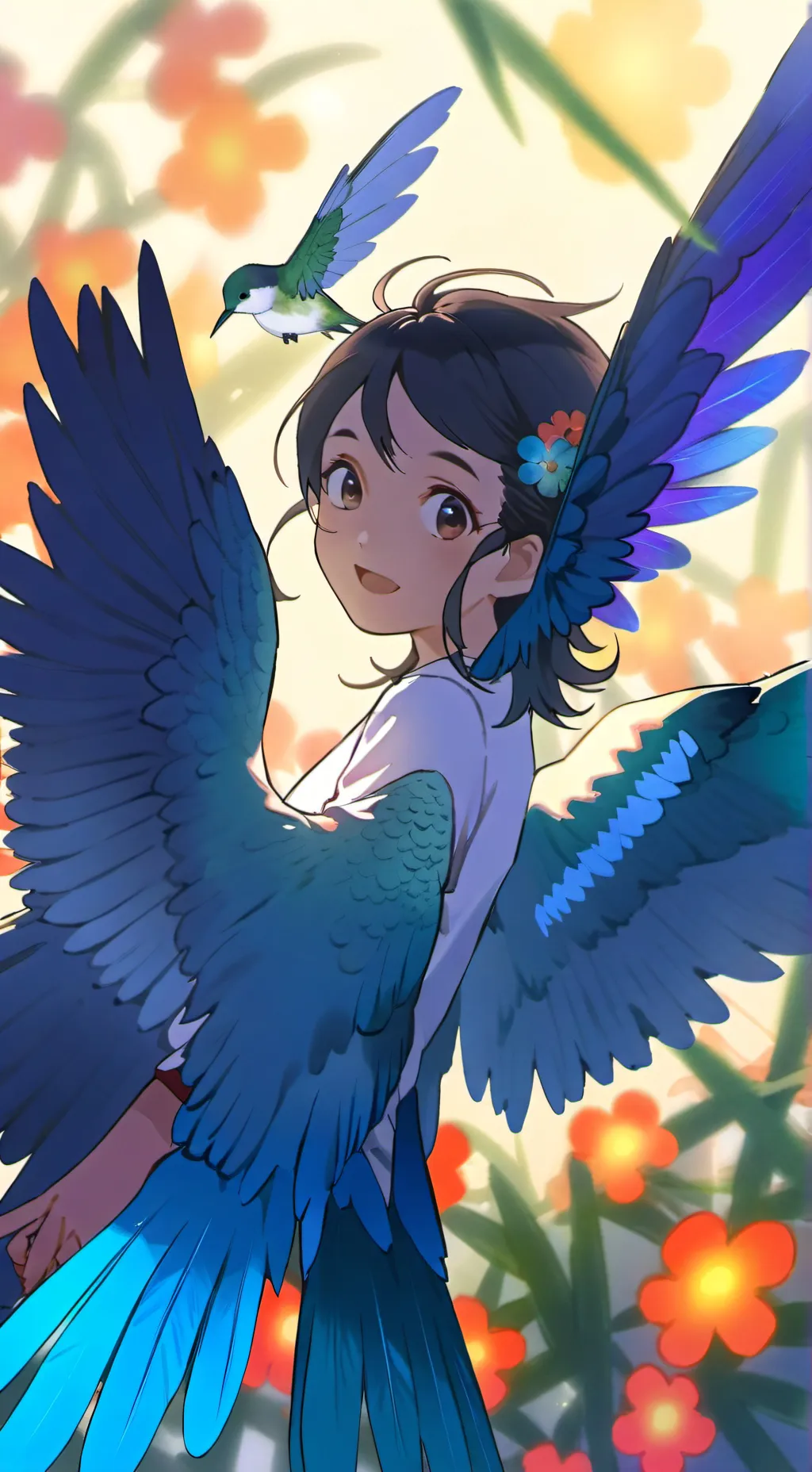 ai character: Iris the Hummingbi background