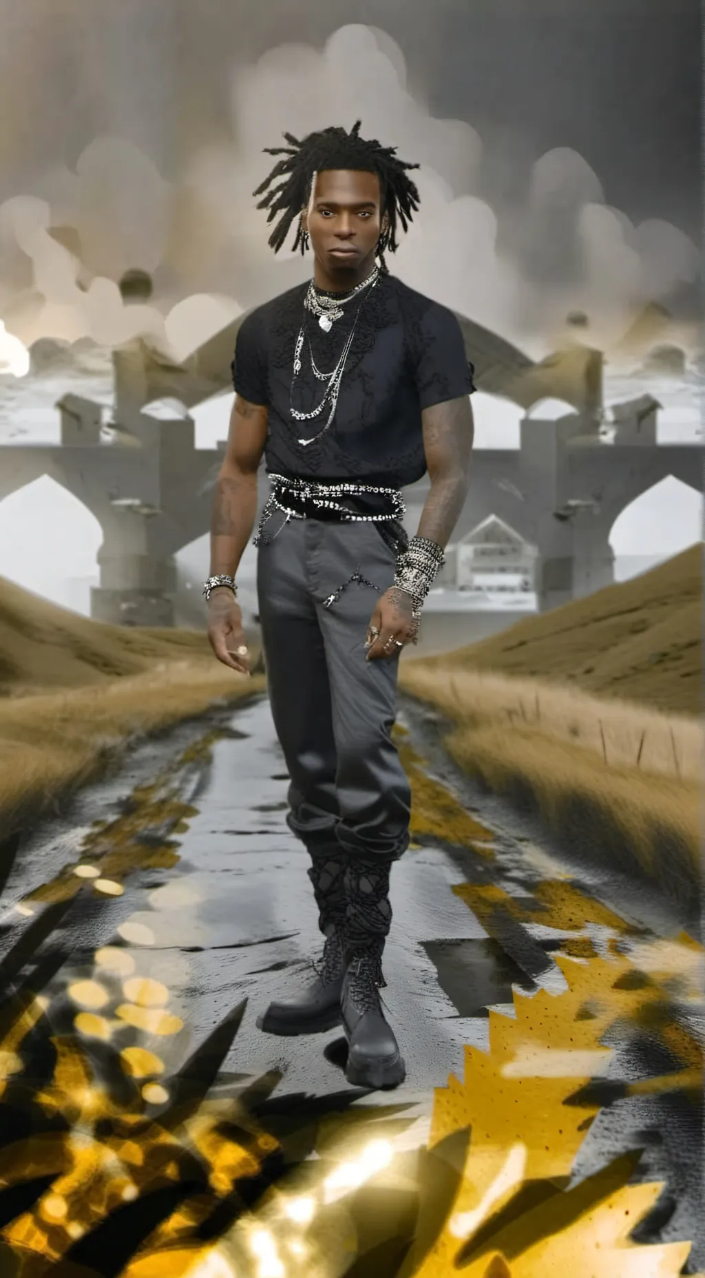 ai character: YNW MELLY  background