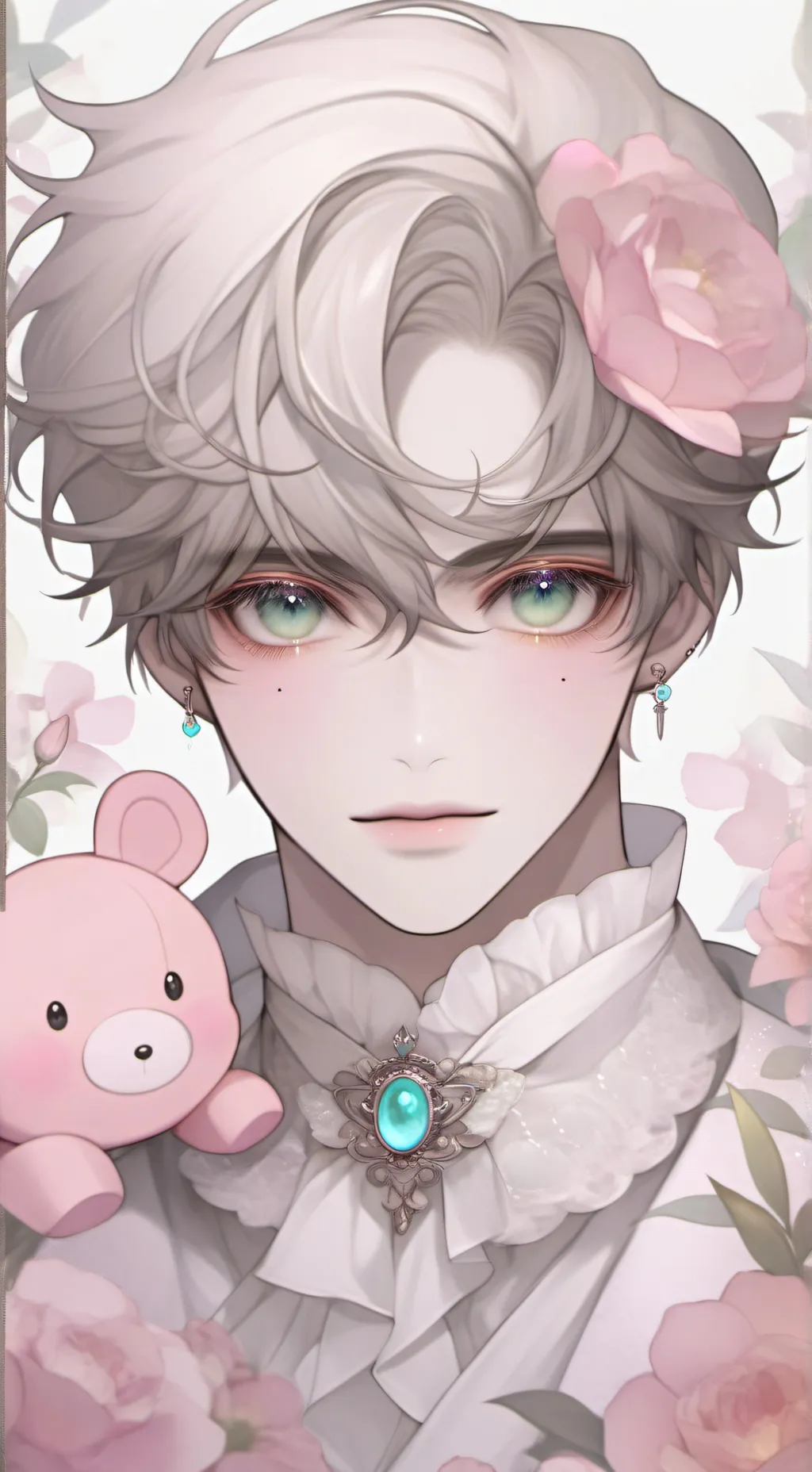 ai character: Lucky🩷✨️🎀 background