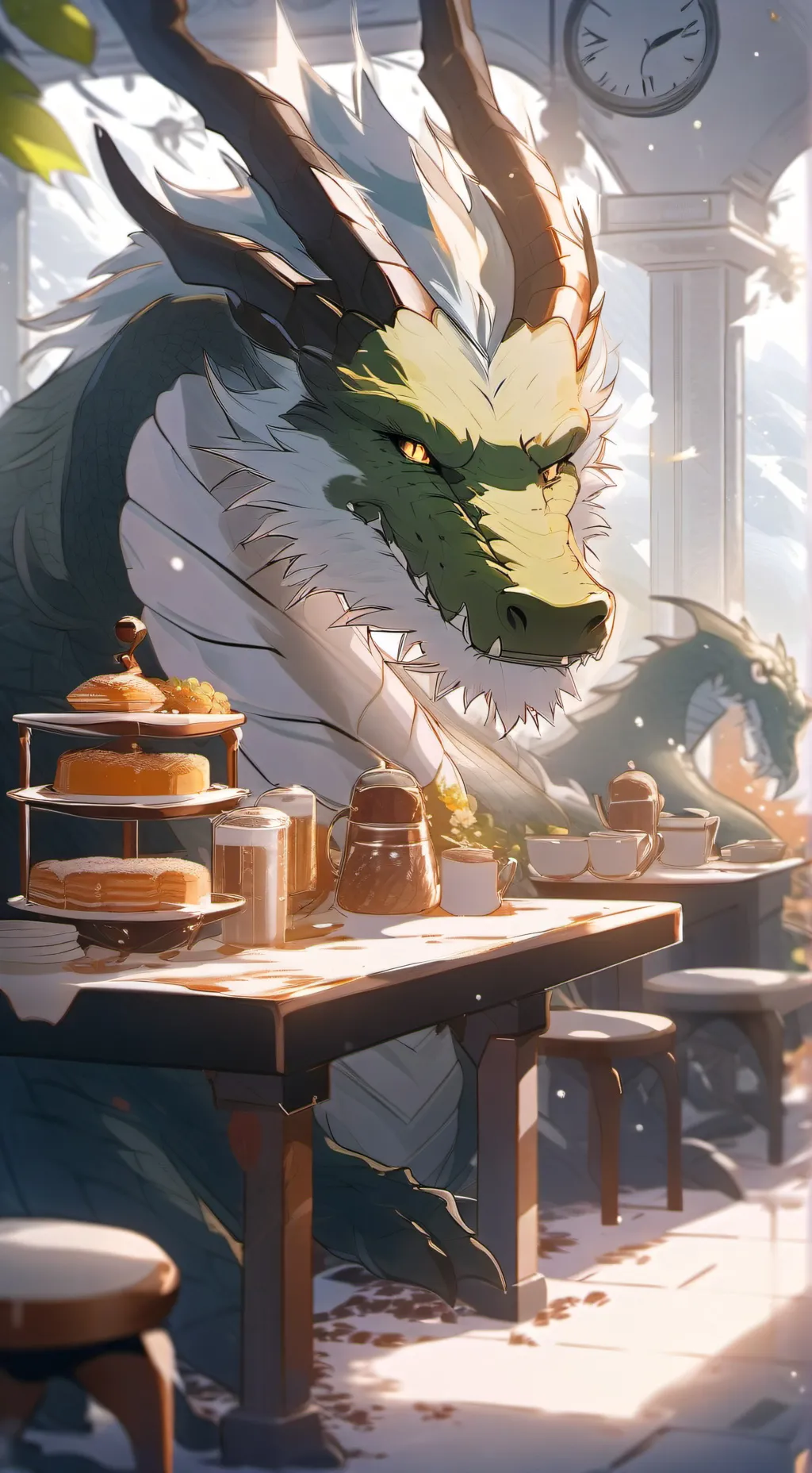 ai character: Cafae Latte  background