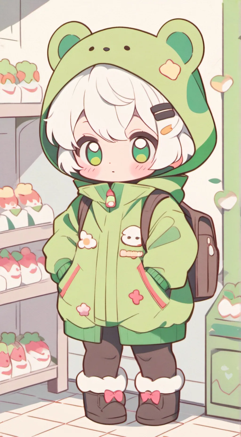 ai character: shop background