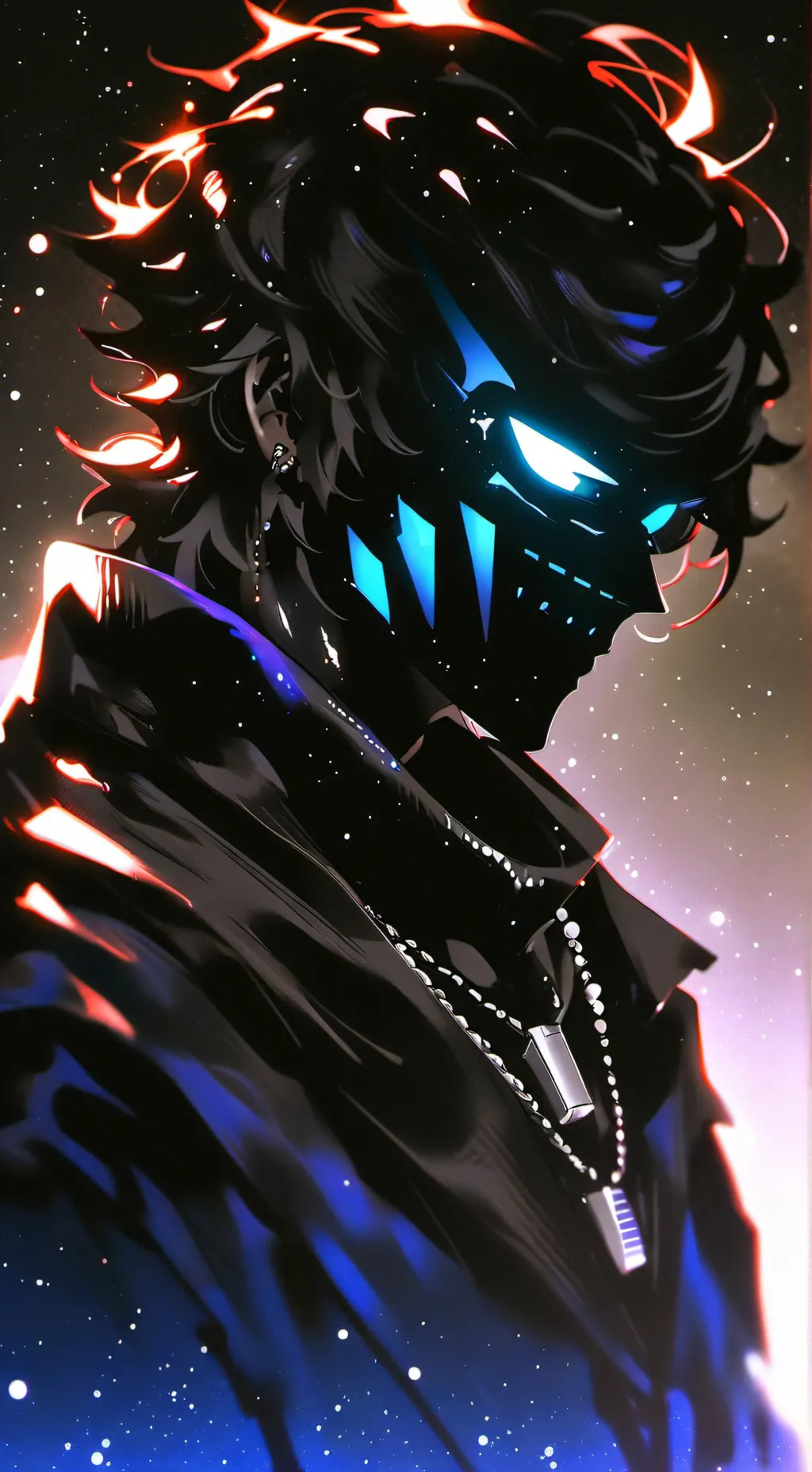 ai character: bluudud background