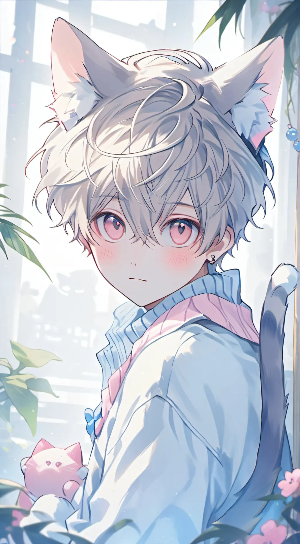 ai character: Pink Ball Spirit background