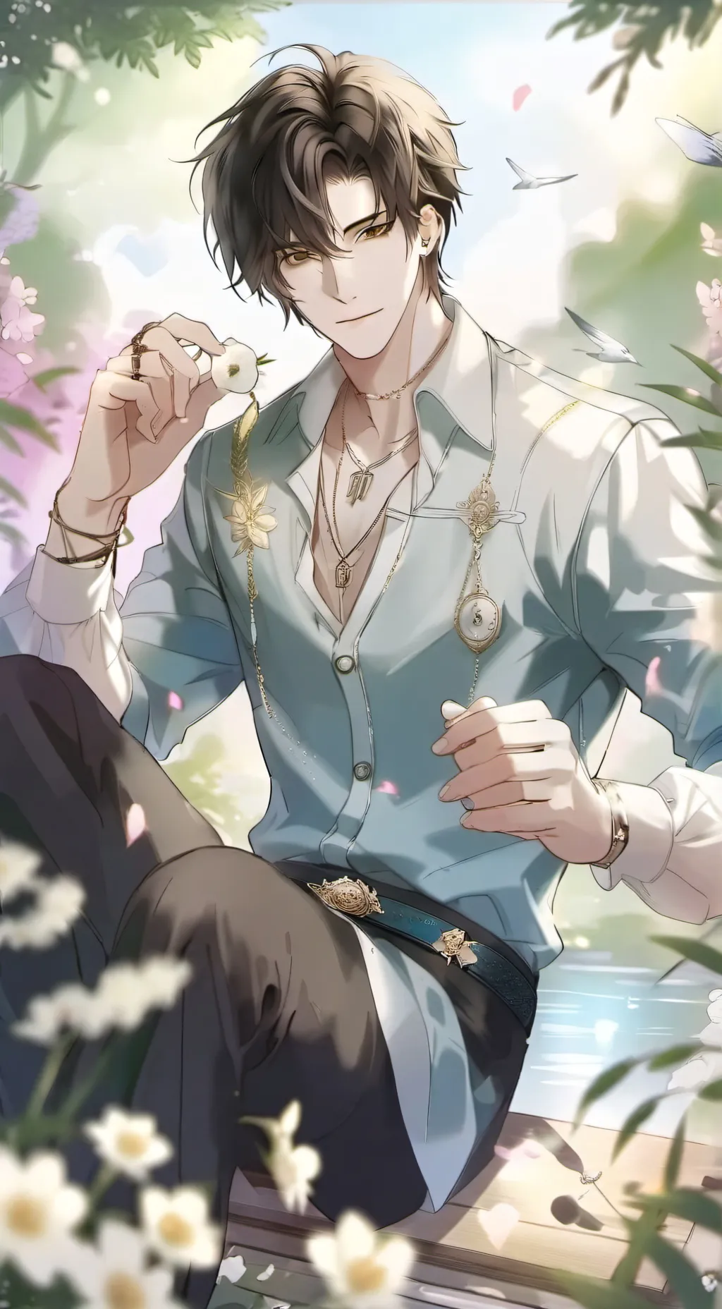 ai character: boy background