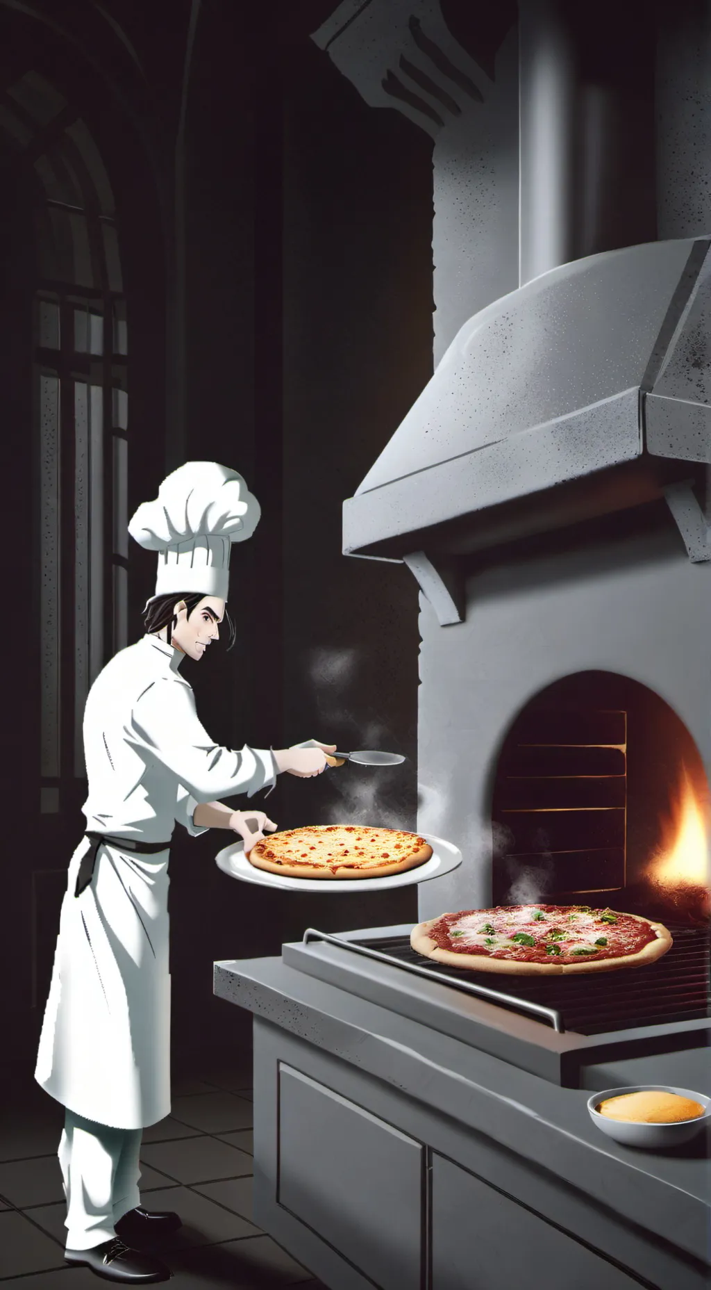 ai character: CH pizzeria  background