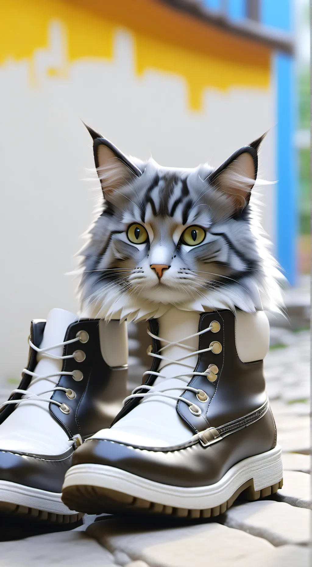 ai character: Shoe cat background