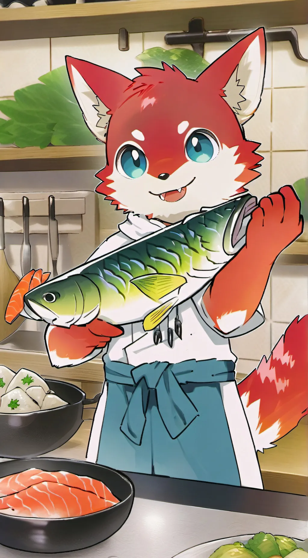 ai character: The Hungry Trout F background