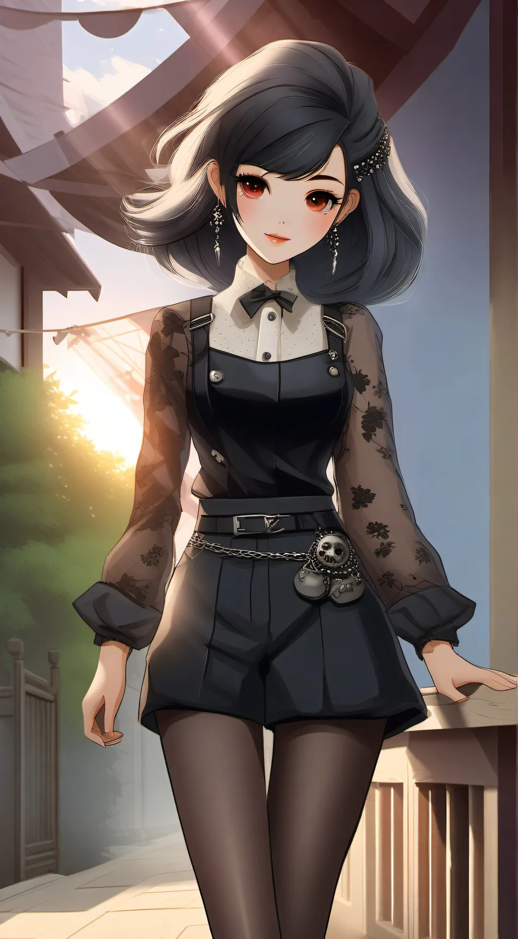 ai character: Ophelia Ebony background