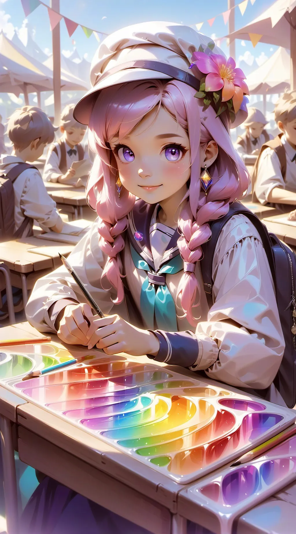 ai character: Camp background