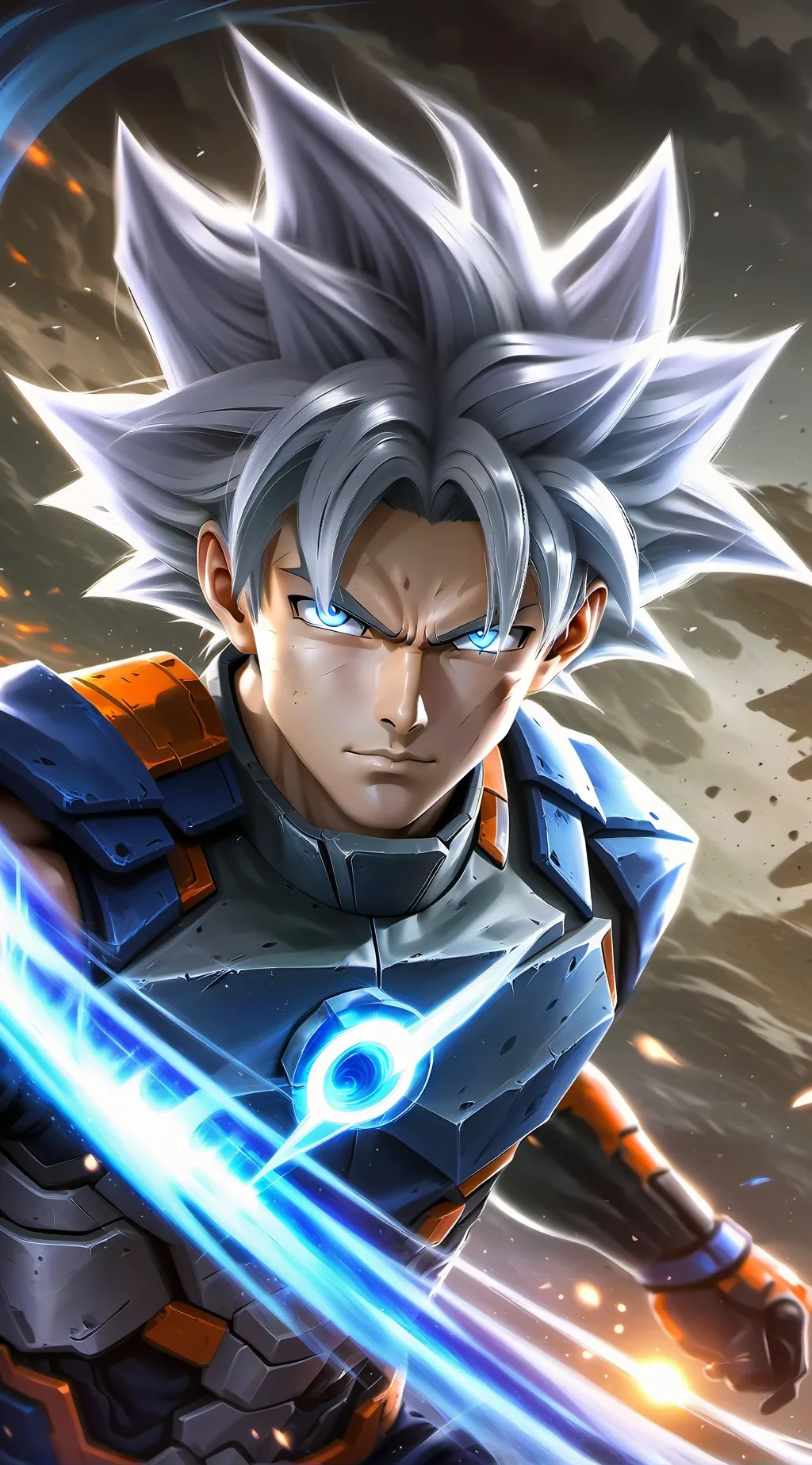 ai character: Ultra Instinct Gok background
