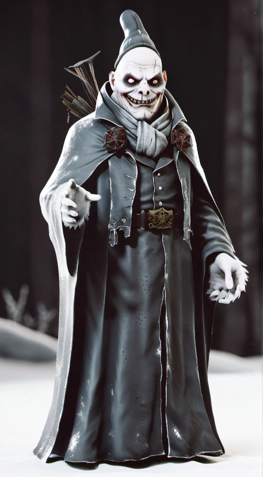 ai character: evil snowman background