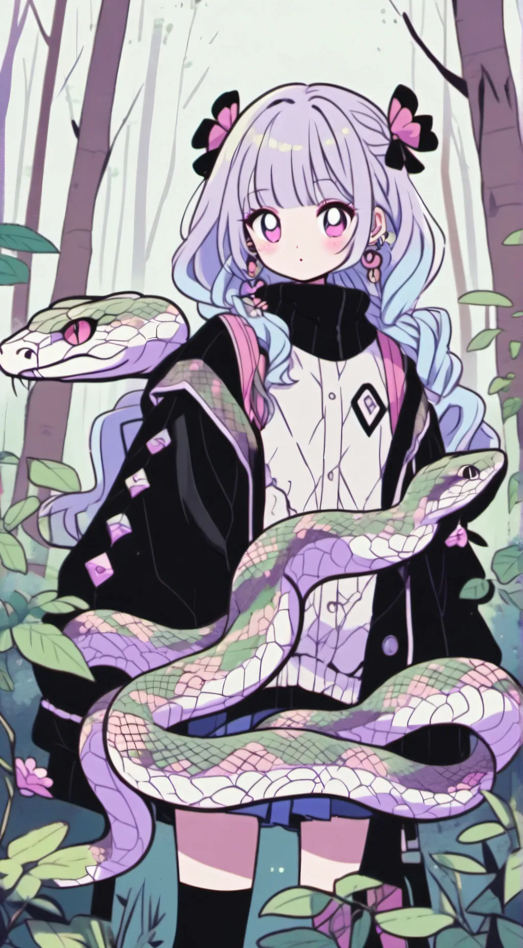 ai character: lamia village background