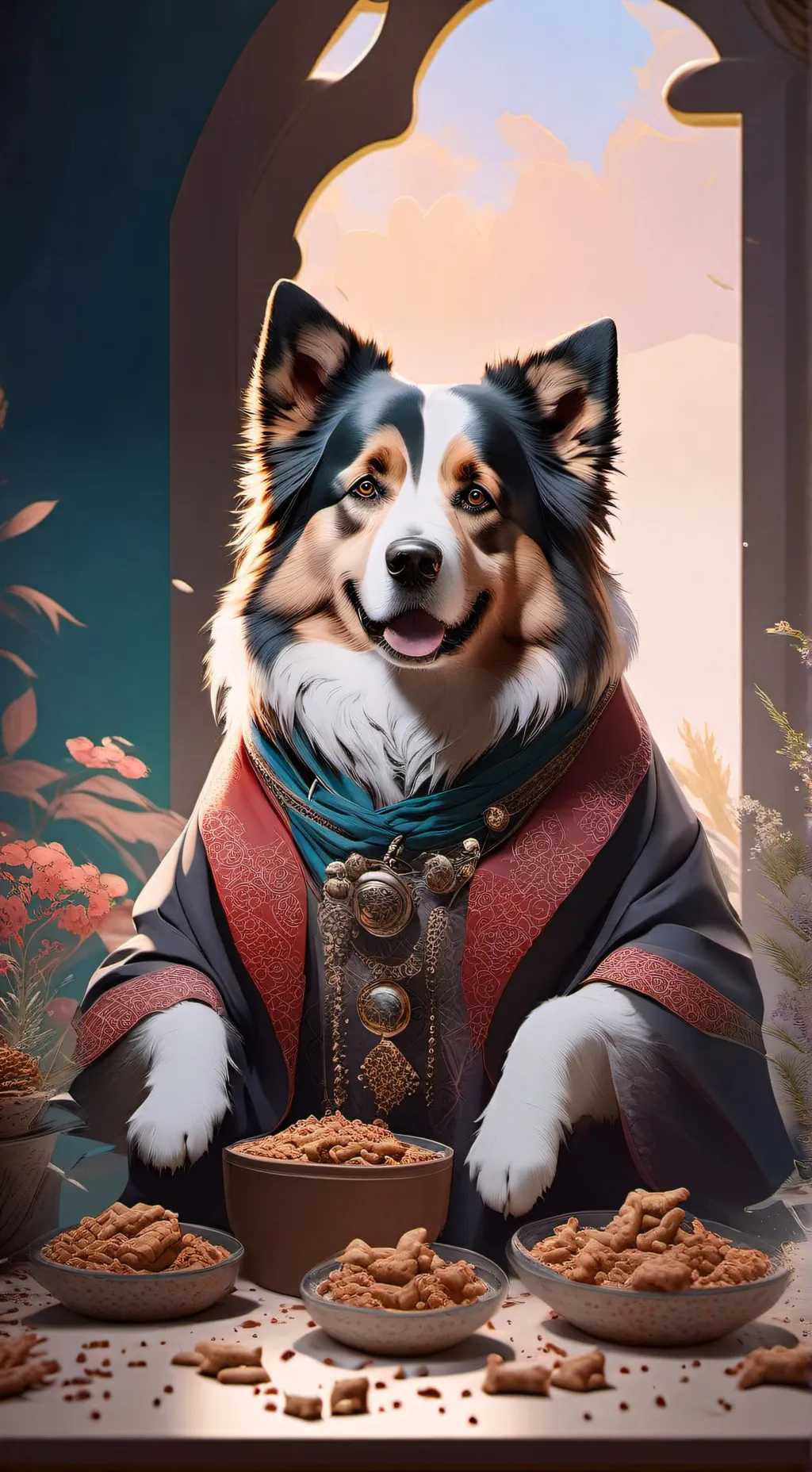 ai character: doggy treats background