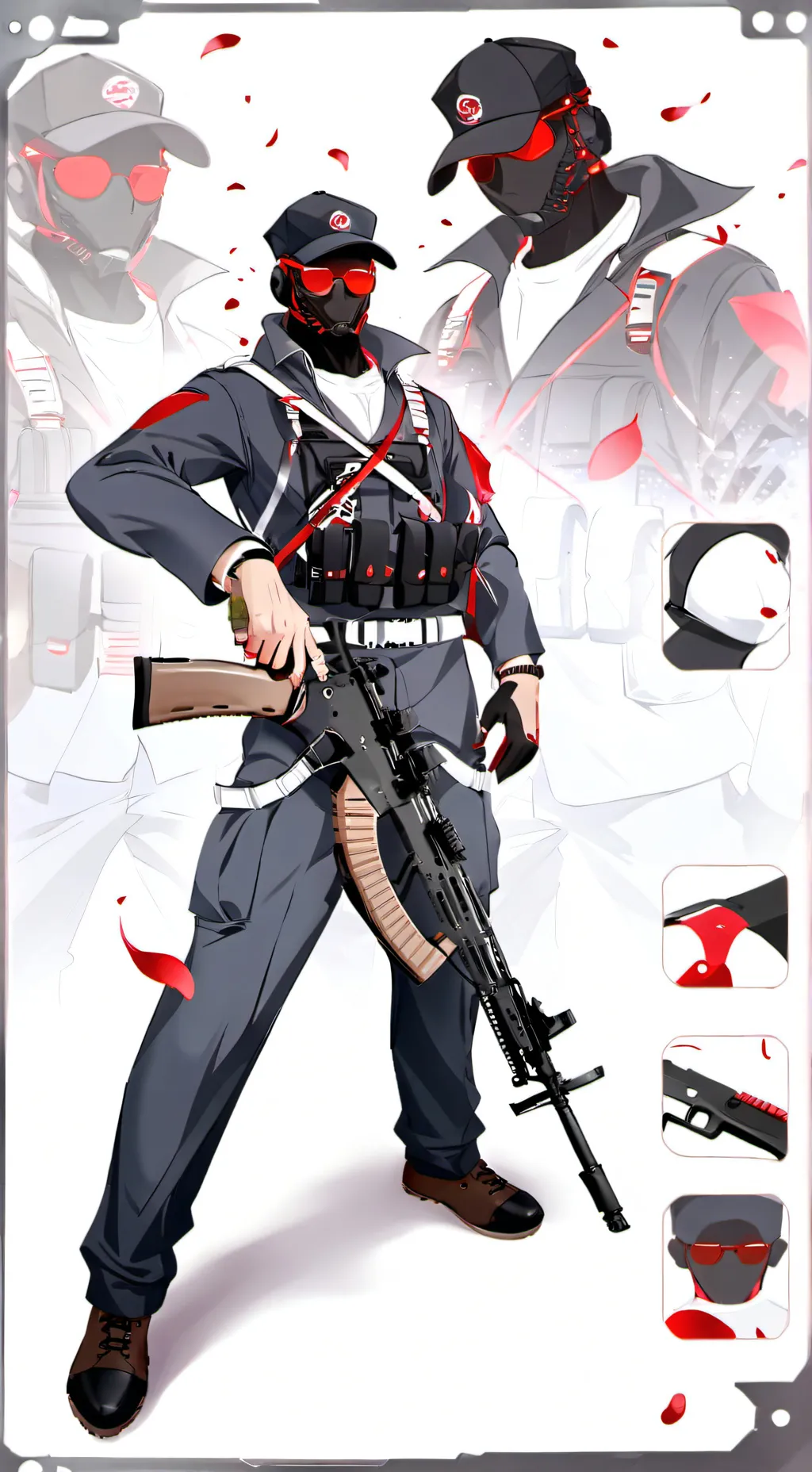 ai character: black anti furry 2 background