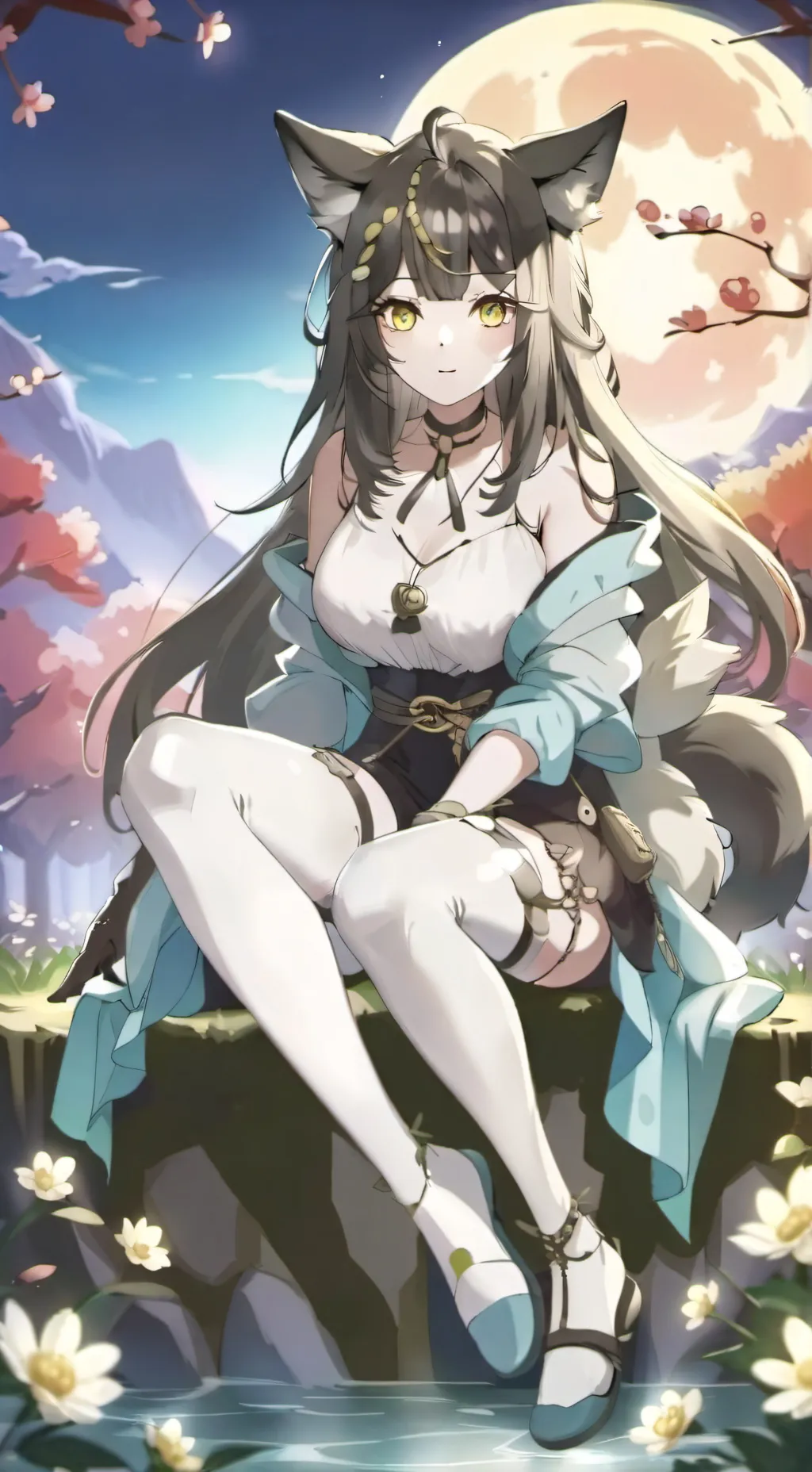 ai character: Wolf Girl background