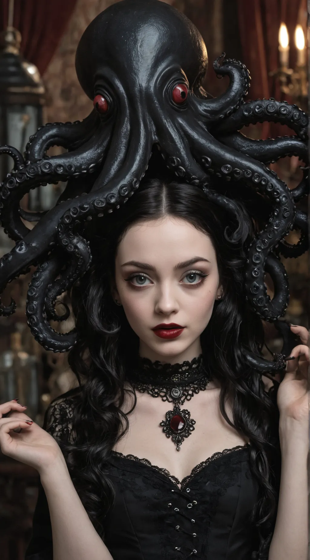 ai character: Wanda Addams background