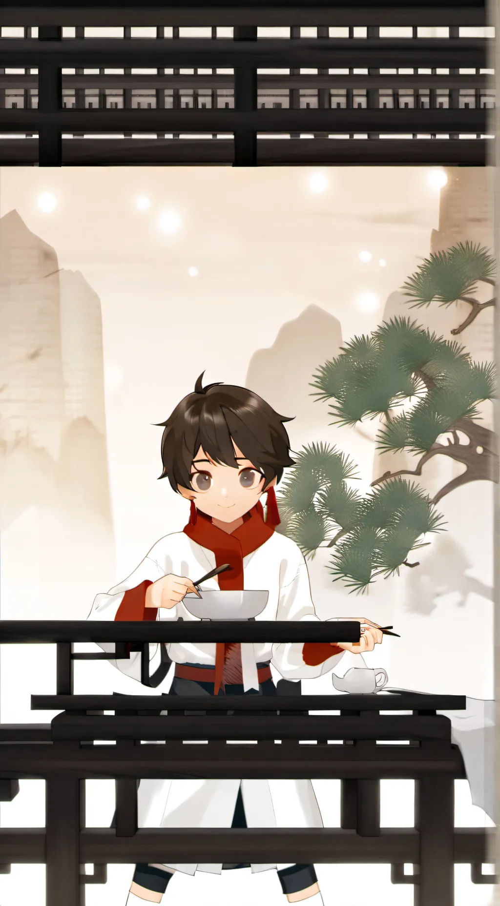 ai character: dont look background