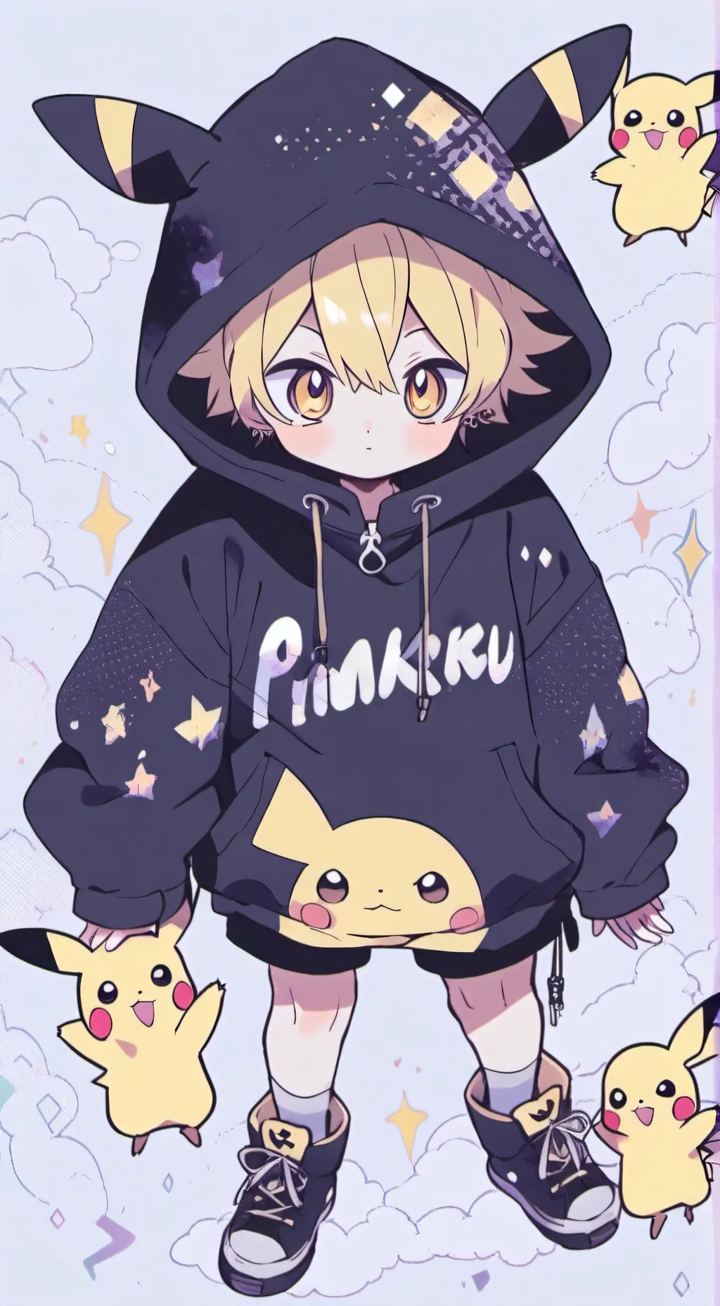 ai character: cuddles with Denki background