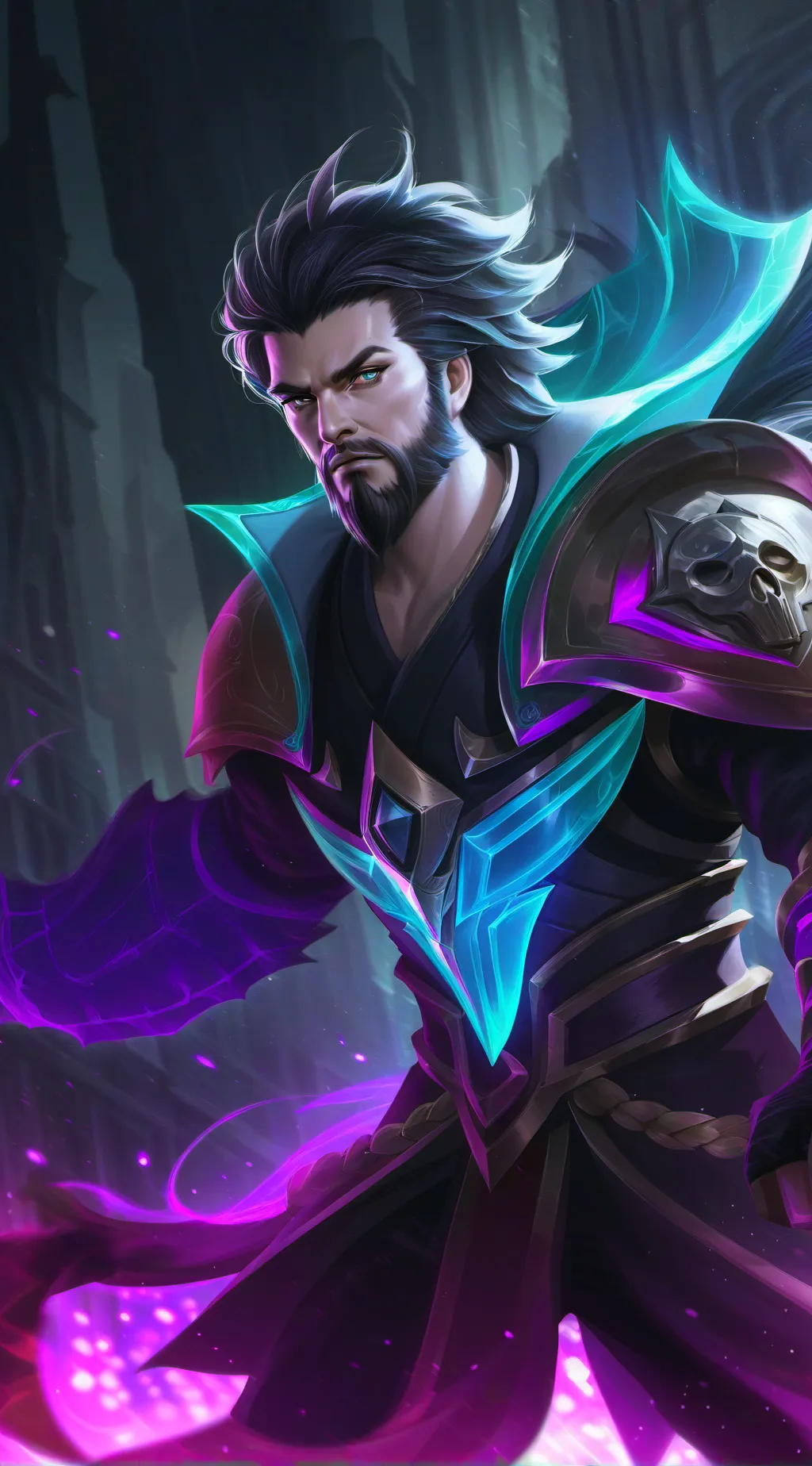 ai character: bluuduud background