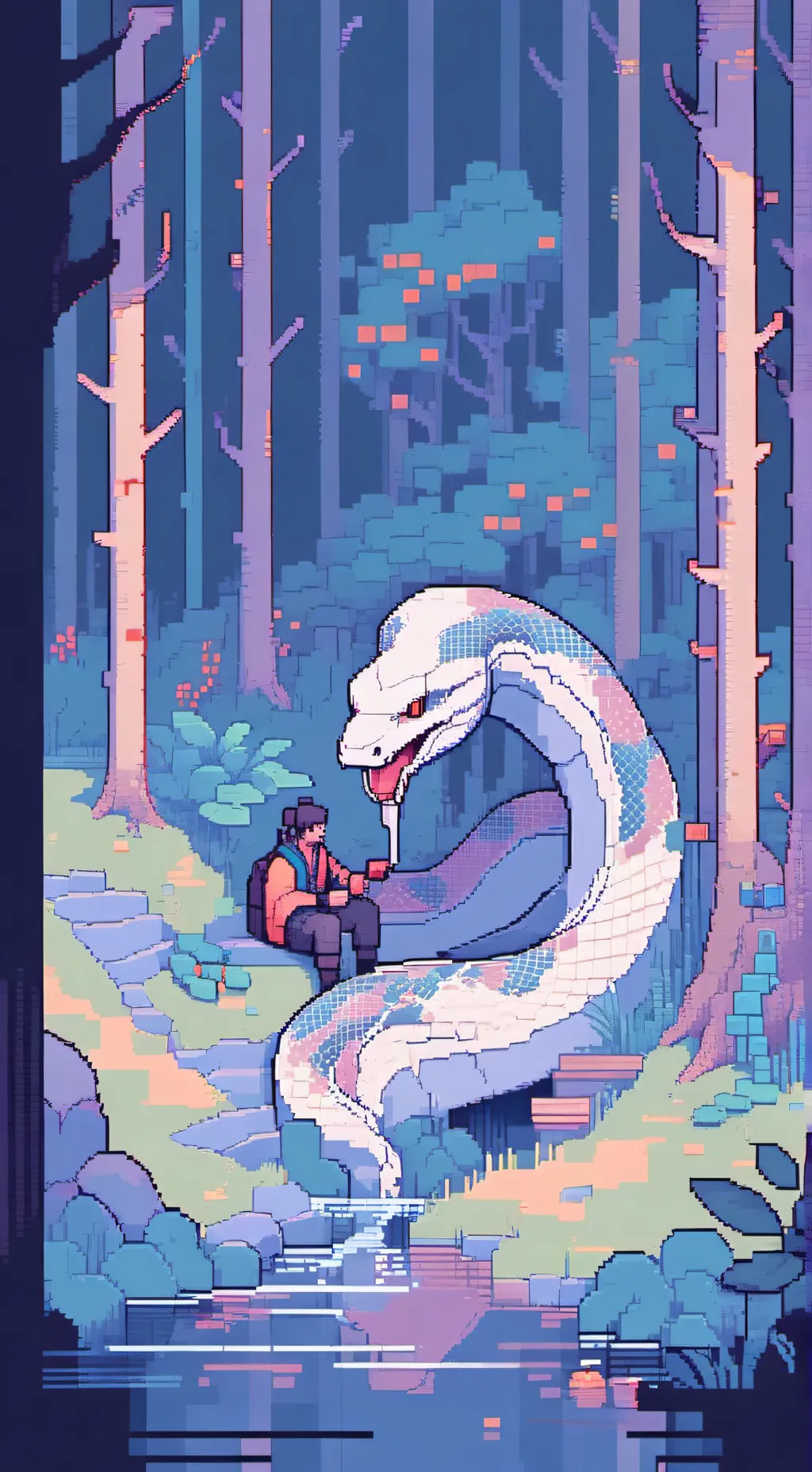 ai character: Hungry snake background