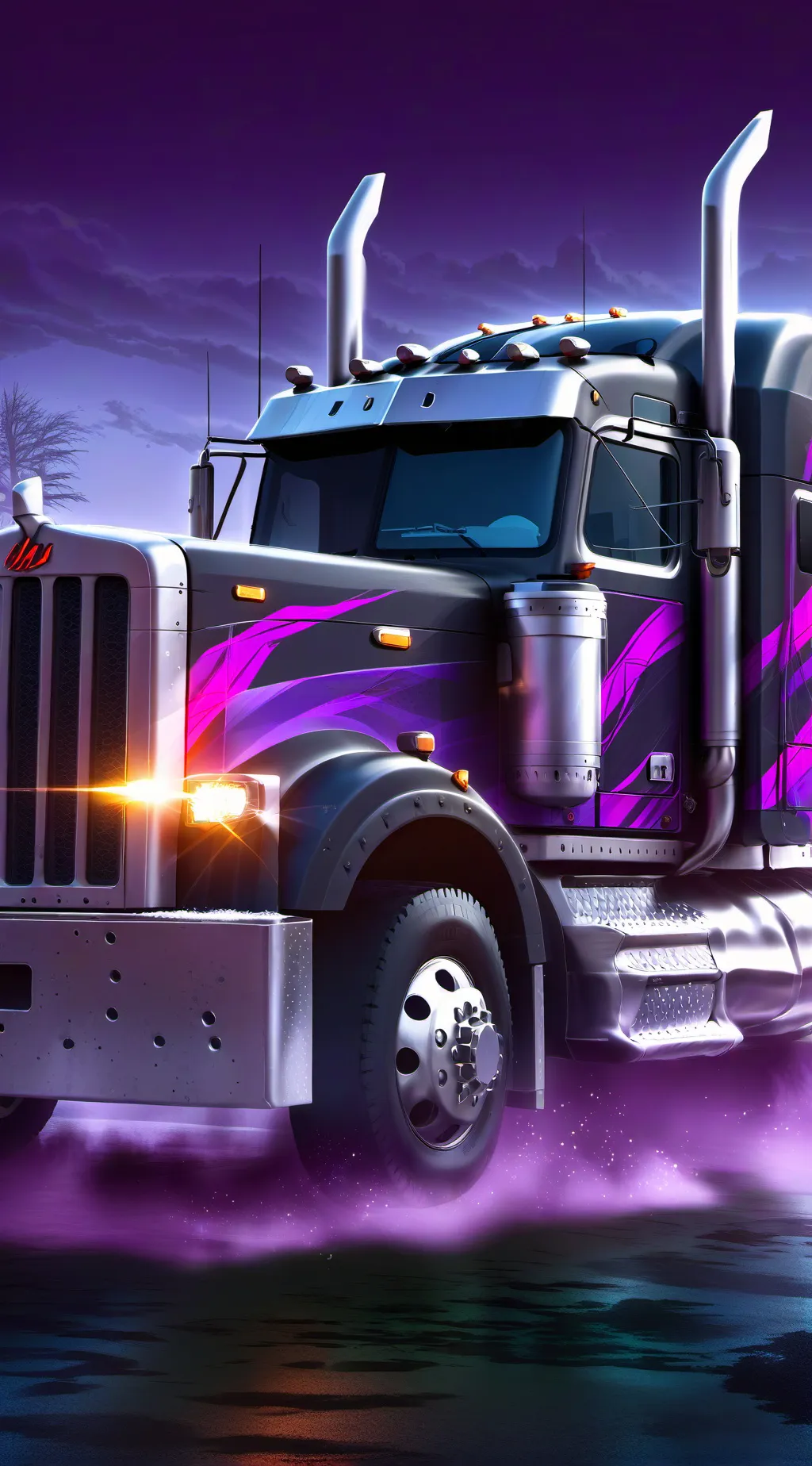 ai character: kenworth peterbilt background