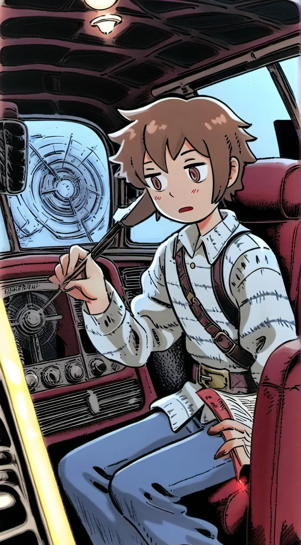 ai character: frennie 🤎×💜 background