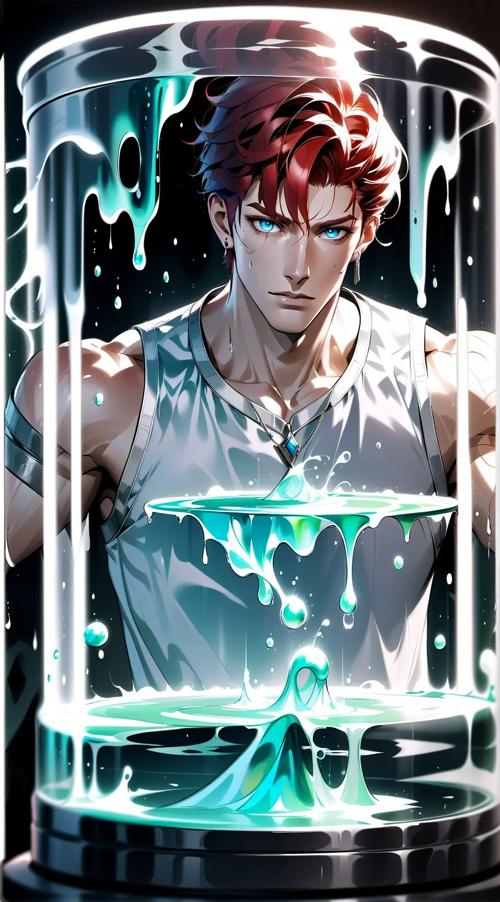 ai character: A MAN. background