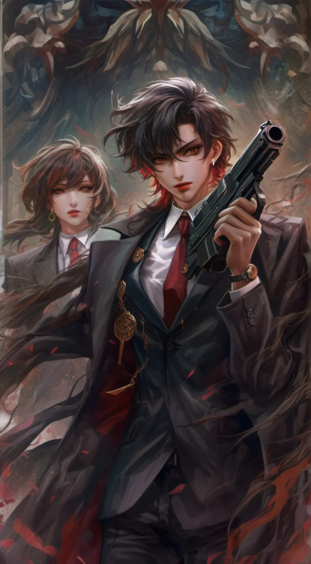 ai character: Mafia boss 💀🔫 background