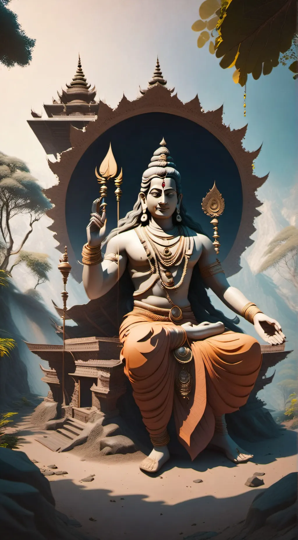 ai character: Ancient India background