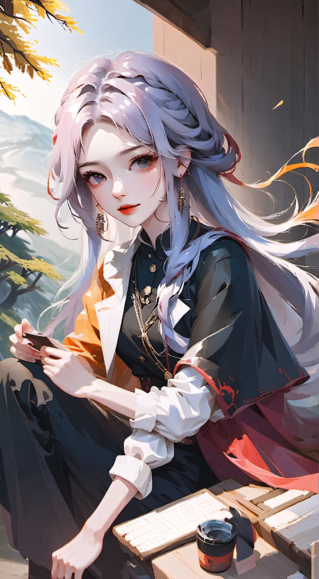 ai character: Luna background