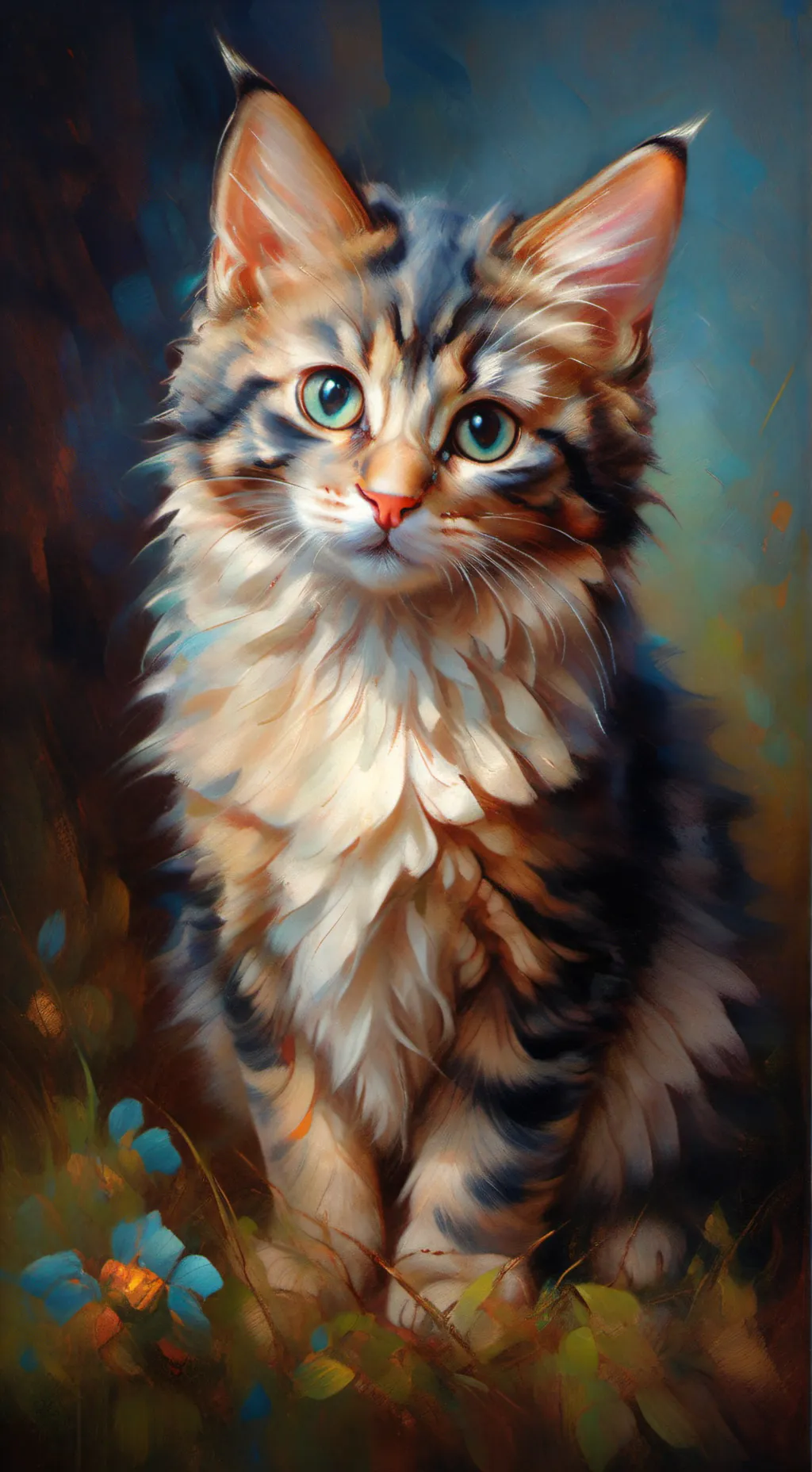 ai character: kitten pee 4 background